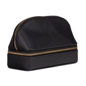 Ross Simons Black Faux Leather Travel Makeup Bag